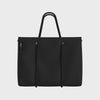 Black neoprene tote bag by NEOKIKI Collection